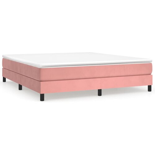 VidaXL Box spring postelja z vzmetnico roza 180x200 cm žamet, (20792135) Slike