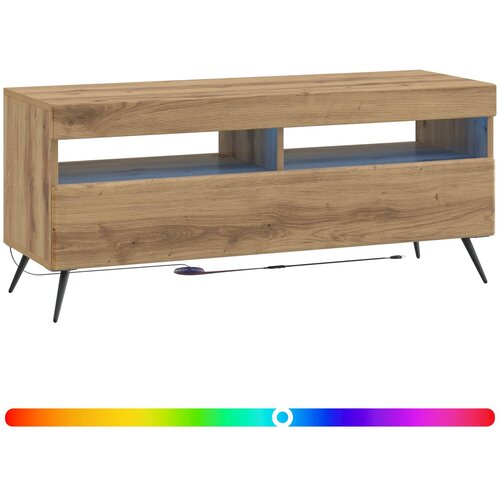  LED TV kabinet Hrast artisan Konstruirano drvo Slike
