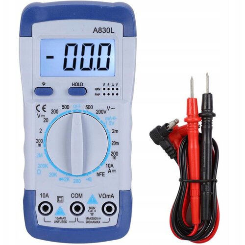 Rosfix Multimeter A830L &ndash; Digitalni Merilnik Napetosti, Tok, Upornost | LCD, 9V Baterija, 140x70x35 Mm, (5000244509) Cene