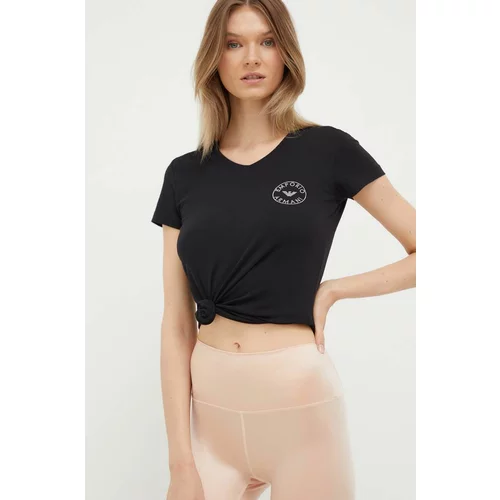 Emporio Armani Underwear Majica lounge črna barva