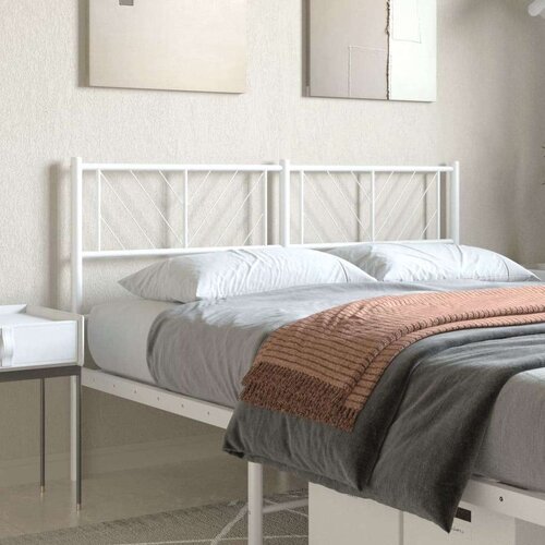  Kovinsko vzglavje belo 140 cm, (20952854) Slike