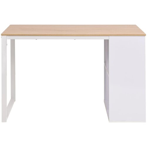 Maison Chic Pisalna miza - Računalni&amp;scaron;ka miza 120x60x75 cm barva hrasta in bela, (22080057) Slike