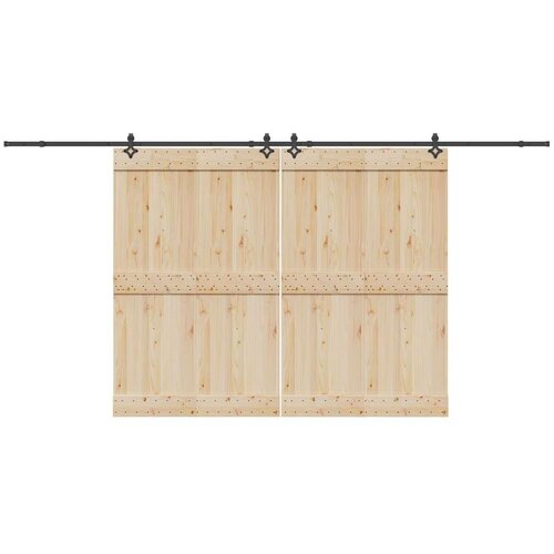  Komplet opreme za drsna vrata 427 cm jeklo črne barve, (22047041) Cene