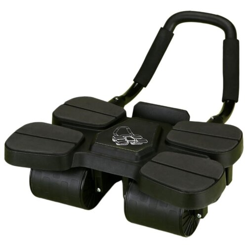 INF 4-kolesni ab roller z oporo za komolce, vzmetnim povratkom in držalom za telefon Black, (5000324109) Cene