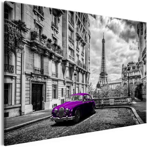  Slika - Car in Paris (1 Part) Violet Wide 120x80 Cijene