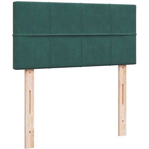 VidaXL Okvir kreveta s madraca tamnozeleni 90x190cm bar&amp;scaron;unasti Slike