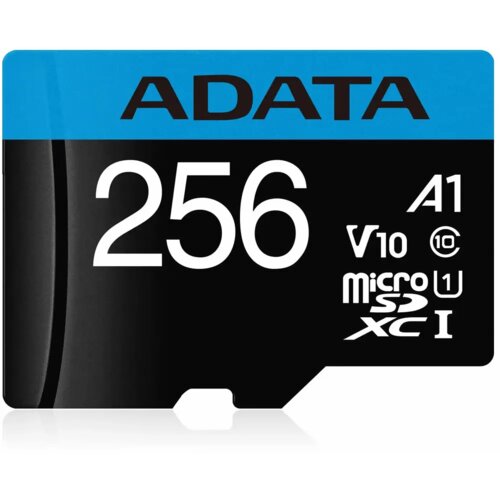 Adata UHS-I MicroSDXC 256GB class 10 + adapter AUSDX256GUICL10A1-RA1 memorijska kartica Slike