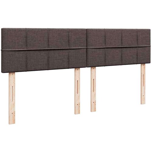 VidaXL Otomanski krevet s madracem tamnosmeđi 160x200cm od tkanine Slike