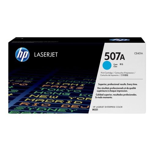 HP 507A originalna toner kartu&scaron;a, barva Cyan, standardna zmogljivost 6.000 strani, 1 kos Cene