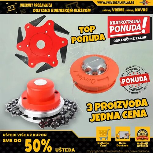 paket sa 3 trimer glave Slike
