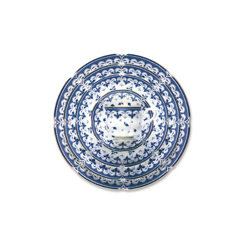 Zepter Masterpiece zepter eden - porcelain dinner and coffee set for 12 persons, 68 elements - blue decorations, scratch resistant, dishwasher safe Slike