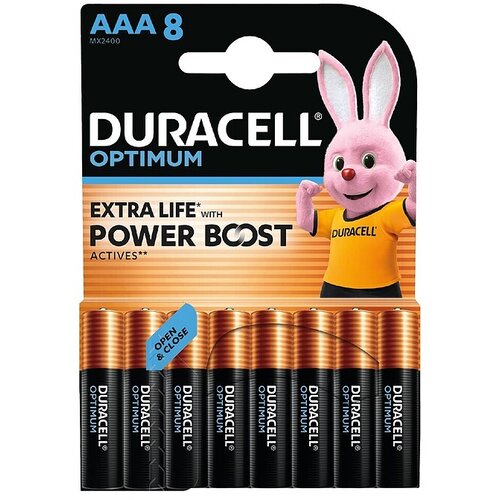 Duracell Alkalna baterija Optimum AAA (8 kos) Slike