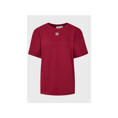 Adidas Majica adicolor Essentials HM1830 Bordo rdeča Loose Fit