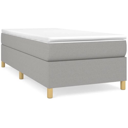 Maison Chic Box spring postelja - Vzmetna postelja z vzmetnico svetlo siva 90x190 cm blago SL19024, (21893256) Slike