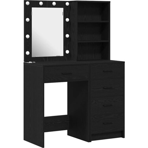  Toaletni stol 2 pcs Crna 50 x 41 x 135 cm Konstruirano drvo Slike