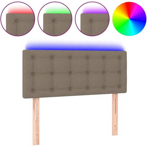 Maison Chic led posteljno vzglavje - vzglavna omarica - nočna omarica taupe 80x5x78/88 cm blago, (21706233) Slike