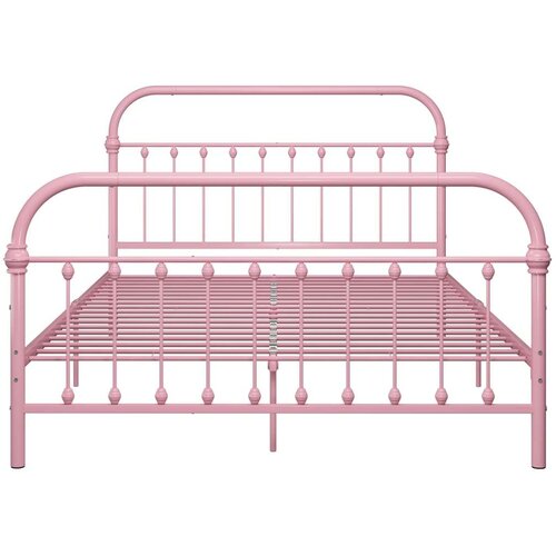 VidaXL Okvir za krevet ružičasti metalni 140 x 200 cm Slike
