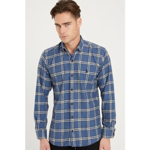 Dewberry G699 MEN'S SHIRT-NAVY BLUE