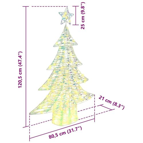  Božićno drvce s 120 LED svjetlima Topla bijela 120 cm PET Slike