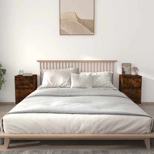  Nočne omarice 2 kosa dimljen hrast 40x35x70 cm Slike