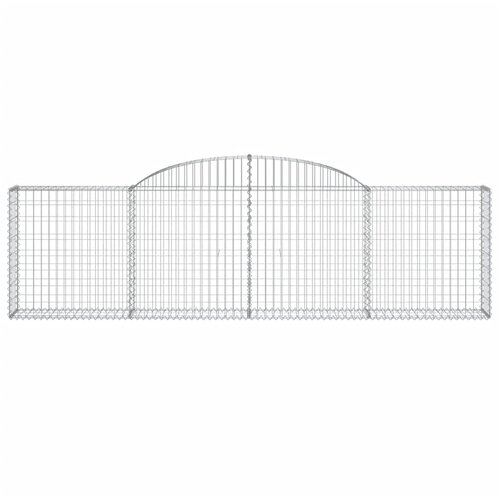  Lučne gabionske ko&amp;scaron;are 4 kom 300x30x80/100 cm pocinčano željezo Slike