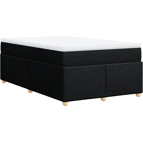 VidaXL Krevet box spring s madracem crni 120 x 190 cm od tkanine Slike