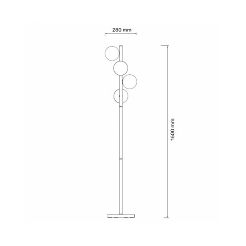  talia 27 podna lampa 4*G9 crna/bakar Slike