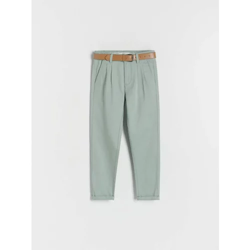 Reserved Boys` trousers & belt - zelena