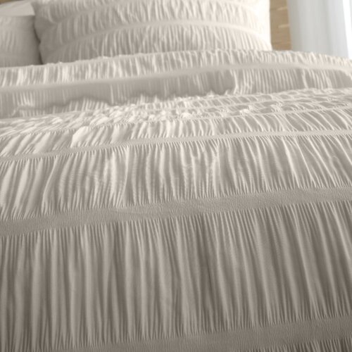 Catherine Lansfield Bež posteljina za bračni krevet/za produženi krevet od krepa 230x220 cm Seersucker &amp;ndash; Slike