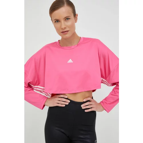 Adidas Majica dugih rukava za trening Hyperglam boja: ružičasta