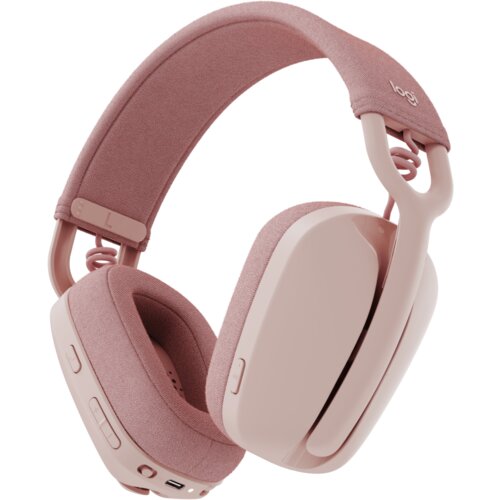 Logitech brezžične naglavne slu&amp;scaron;alke zone vibe 100, roza Slike