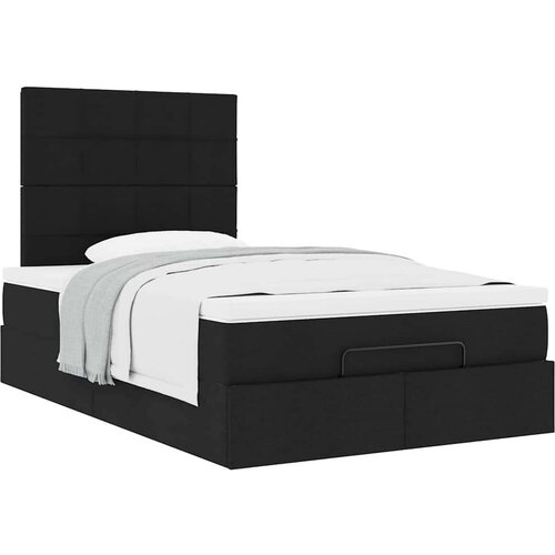 vidaXL Otomanski okvir kreveta s madraca crni 120x190 cm od tkanine Cijene