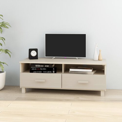 TV ormarić HAMAR boja meda 106 x 40 x 40 cm od masivne borovine Cijene