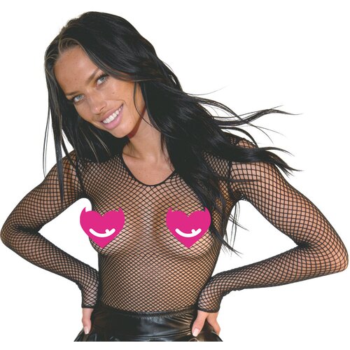 Cottelli Sensual Net Shirt 2251574 Black Slike