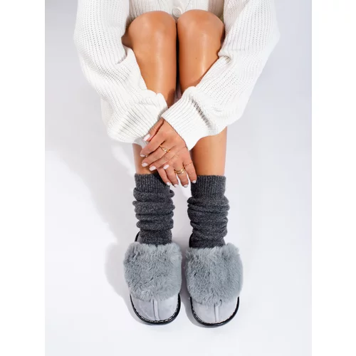 SHELOVET Women's gray comfortable slippers