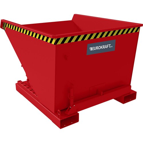 eurokraft pro Prekucni zaboj s kotalnim mehanizmom, prostornina 0,6 m³, DxŠxV 1260 x 1070 x 835 mm, rdeč Cene