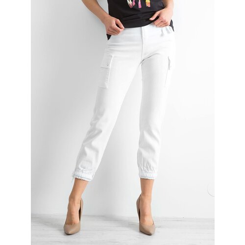 Fashion Hunters Trousers with white pockets Slike