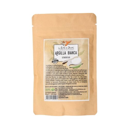 Le Erbe di Janas bijela glina (kaolin) - 50 g Slike