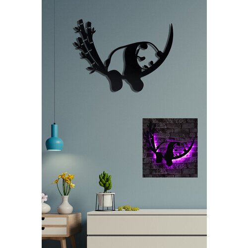 Opviq dekorativno LED osvetljenje Baby Panda, 45x58 cm, 60 LEDs/m, 375cm Kabl , Crno Cene