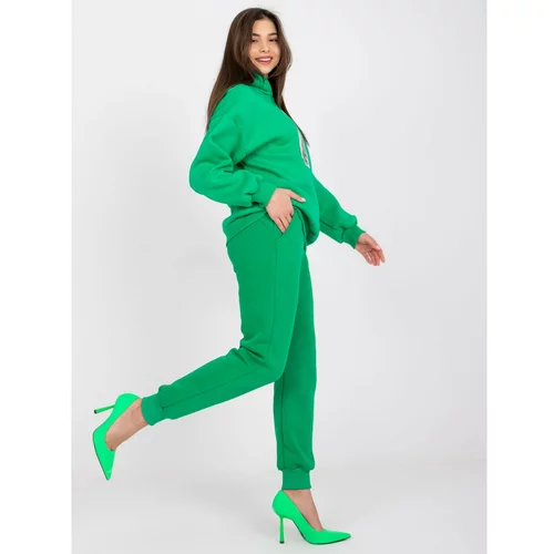 Fashion Hunters Green sweatshirt with a Felicja print