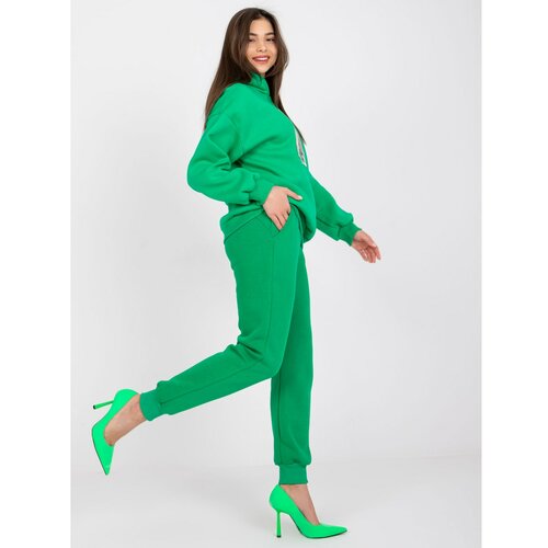 Fashion Hunters Green sweatshirt with a Felicja print Slike