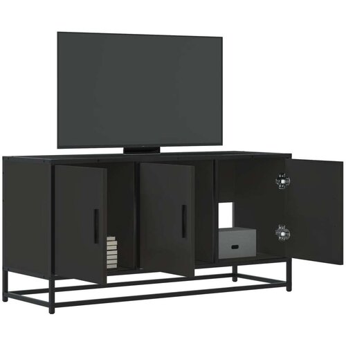 TV ormarić crni 100x35x50 cm Konstruirano drvo i metal Cijene