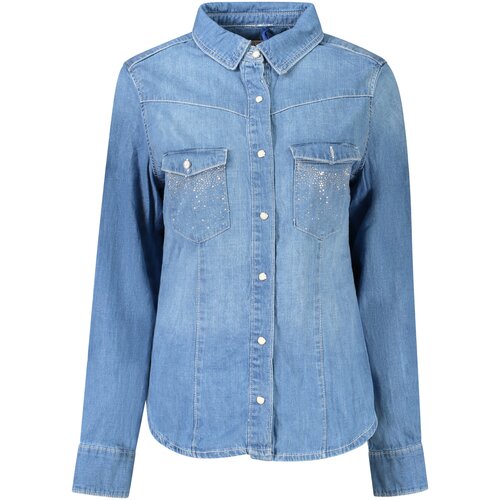 Guess Jeans LONG SLEEVE SHIRT WOMEN BLUE Cene