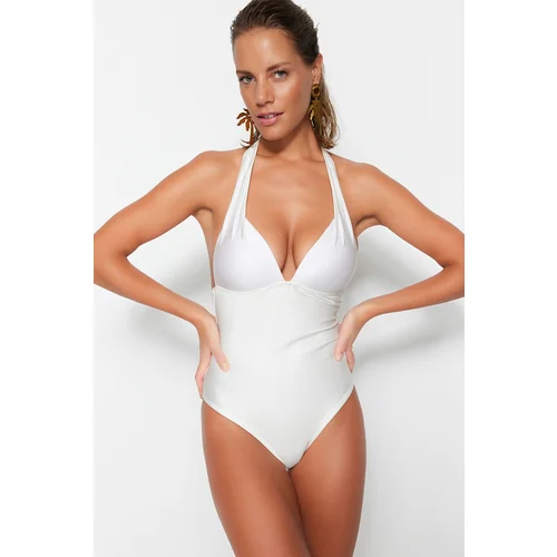 Trendyol Swimsuit - Ecru - Plain