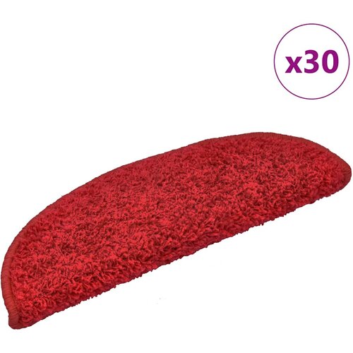 vidaXL Podloge za stopnice 30 kosov Rdeča 65x21x4 cm Cene