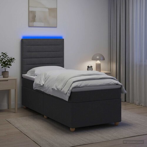  Boxspring krevet s madracem Tamnosiva 80 x 200 cm Tkanina 80 x 200 x 140.5 cm Cene