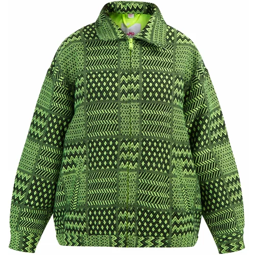 MYMO Prehodna jakna neonsko zelena / črna
