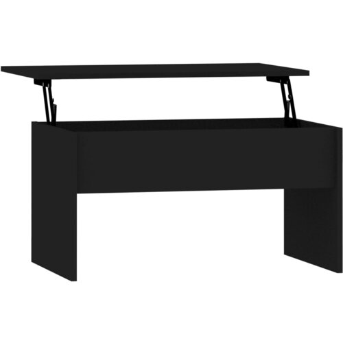 Maison Chic Klubska mizica - kavna mizica - Nizka mizica črna 80x50,5x41,5 cm konstruiran les, (21753513) Slike