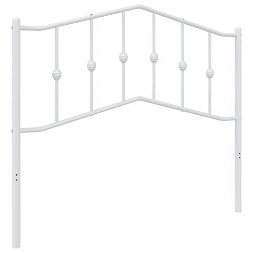  Metalno zamjensko uzglavlje bijelo 107 cm Crna Slike