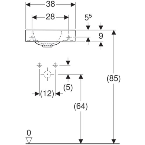 Geberit iCon 38 lavabo desni 124736000 Slike